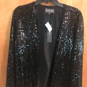 NWT Michael Stars Black Sequin Blazer